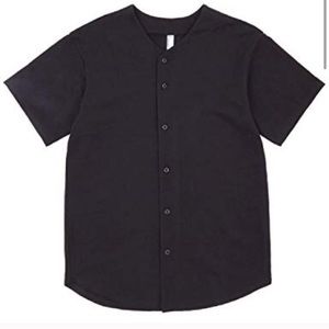 American apparel classic baseball tee black small